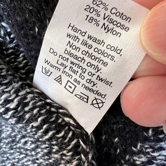 Madewell Cardigan Womens Size XS/S Gray & Black All Angels Batwing Open Front - Picture 9 of 15